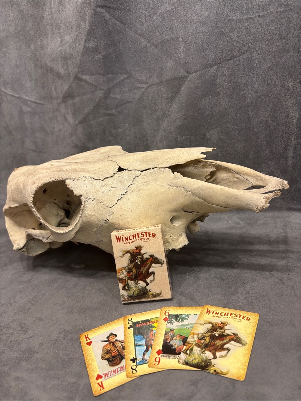 Winchester playing cards vintage artwork rockin w brand western cowboy